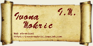Ivona Mokrić vizit kartica